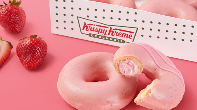 Strawberry Glazed Doughnuts Returning To Krispy Kreme On April 26, 2021