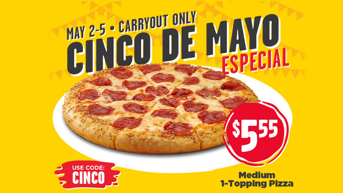 Hungry Howie’s Offers Medium 1-Topping Pizzas For $5.55 Each Through May 5, 2021