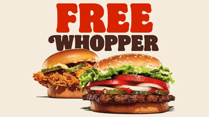 Buy A New Ch’King Sandwich, Get A Free Whopper At Burger King For A Limited Time (Online Or In The App)