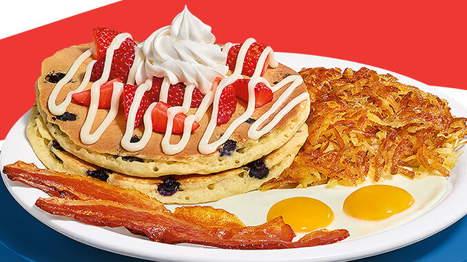 Denny’s Welcomes Back Red White And Blue Pancake Breakfast