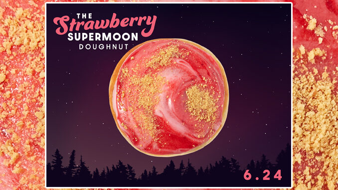 New Strawberry Supermoon Doughnut Available At Krispy Kreme For One Day Only On June 24, 2021