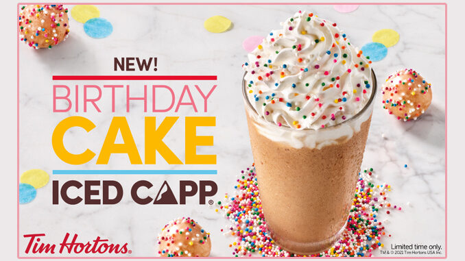 Tim Hortons Adds New Birthday Cake Iced Capp And New Mocha Cold Brew