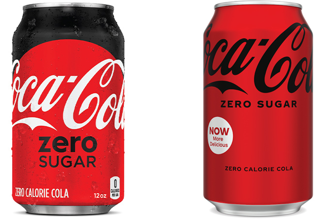 Coca-Cola Zero Sugar Before and After