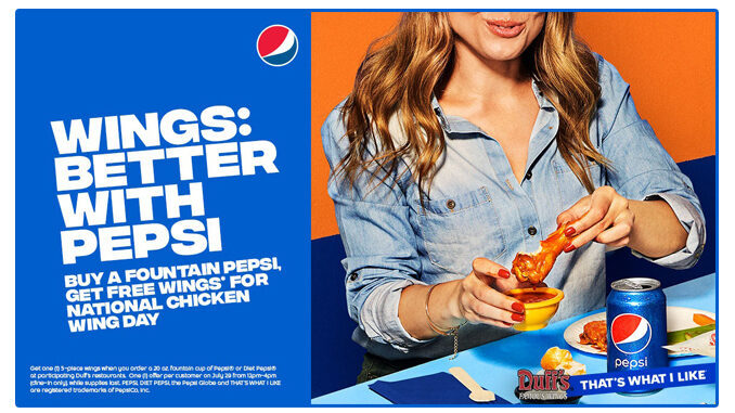Pepsi Partners With Duff’s Famous Wings For Free Wings Giveaway On July 29, 2021