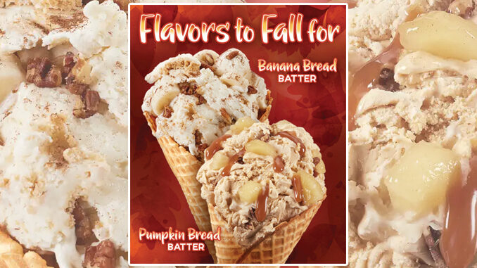 Cold Stone Creamery Adds New Banana Bread Batter Ice Cream And New Pumpkin Bread Batter Ice Cream