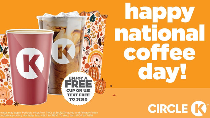 Free Coffee At Circle K On September 29, 2021