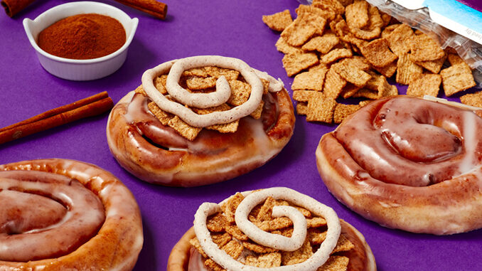 Krispy Kreme Debuts New Original Glazed Cinnamon Rolls And New Cinnamon Toast Crunch Cinnamon Rolls