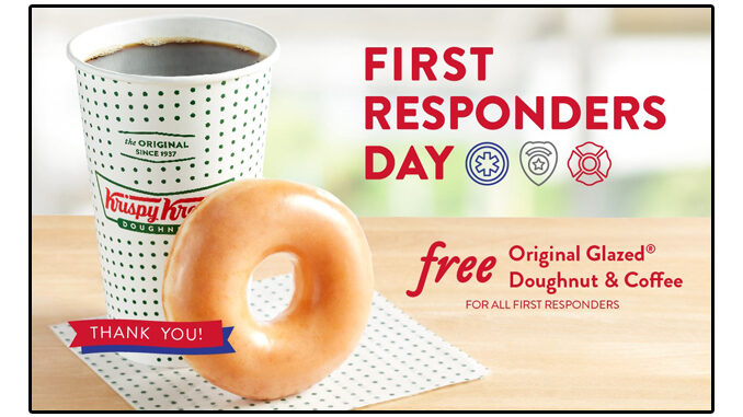 Free Doughnut And Coffee For First Responders At Krispy Kreme On October 28, 2021