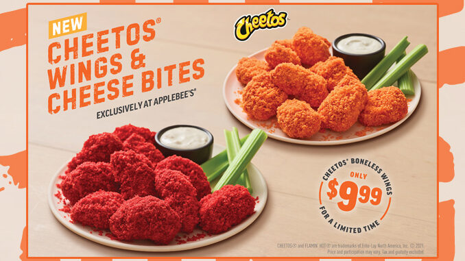 Applebee’s Launches New Cheetos Boneless Wings And Cheese Bites