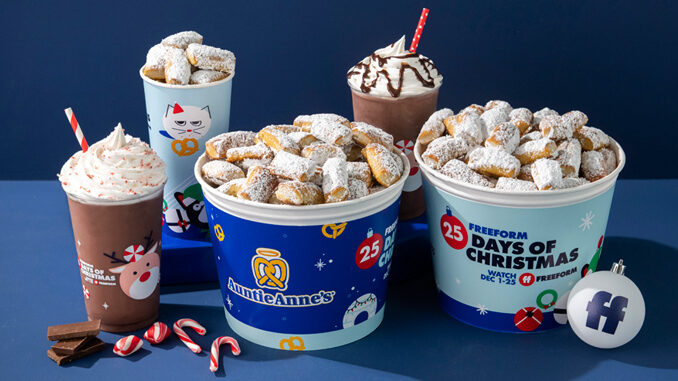 Auntie Anne’s Offers Snowball Nuggets And Peppermint Chocolate Frost For The 2021 Holiday Season