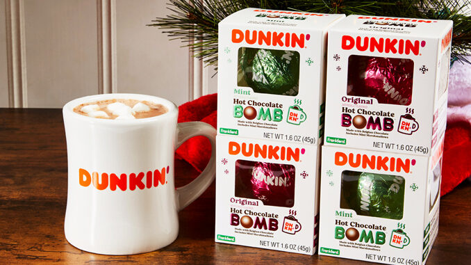 Dunkin’ Launches New Hot Chocolate Bombs In Partnership With Frankford Candy