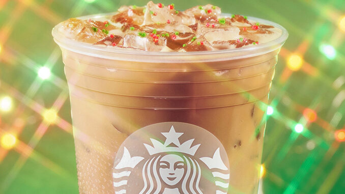 Starbucks Introduces New Iced Sugar Cookie Almondmilk Latte As Part Of 2021 Holiday Menu