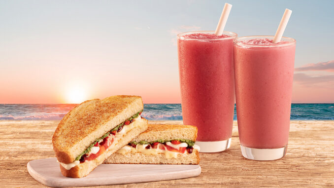 Tropical Smoothie Cafe Adds New Caprese Grilled Cheese Alongside 2 Fan-Favorite Festive Smoothies