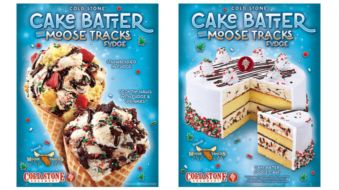 Cold Stone Creamery Debuts New Cake Batter Ice Cream Made With Moose Tracks Fudge