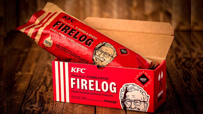 KFC Brings Back 11 Herbs & Spices Firelog For 2021 Holiday Season