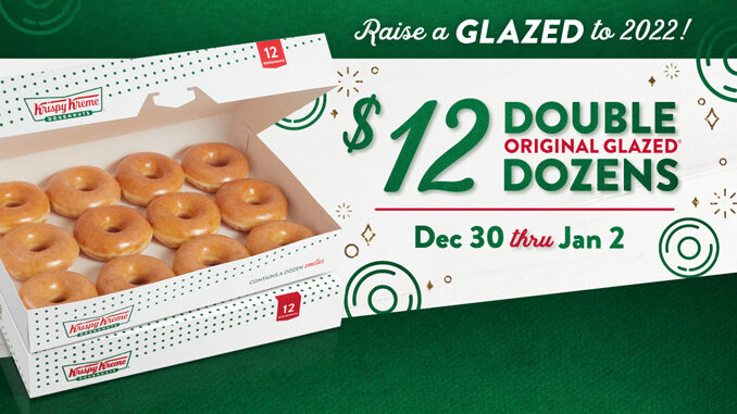 Krispy Kreme Offering Two Original Glazed Dozens For $12 From Dec. 30 through Jan. 2, 2022