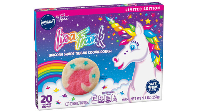 Pillsbury Launches New Lisa Frank Unicorn Shape Sugar Cookie Dough