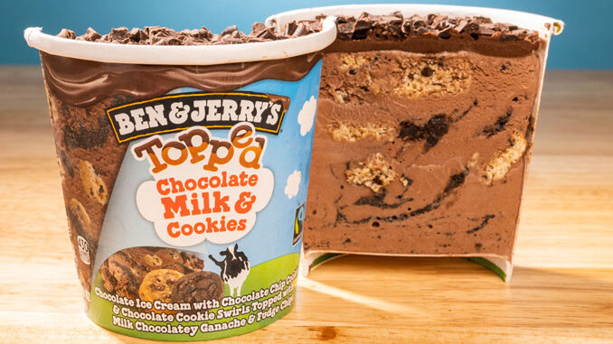 Ben & Jerry's Debuts 2 New Topped Ice Cream Flavors: Chocolate Milk & Cookies And Dirt Cake