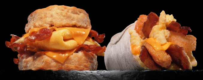 New Bacon Beast Biscuit and Bacon Beast Burrito