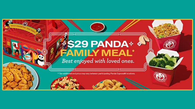 Panda Express Welcomes Back $29 Family Meal Deal