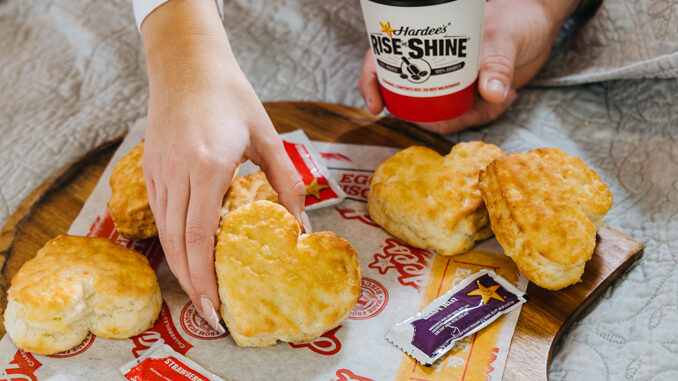 Heart-Shaped Biscuits Return To Hardee’s On February 11, 2022