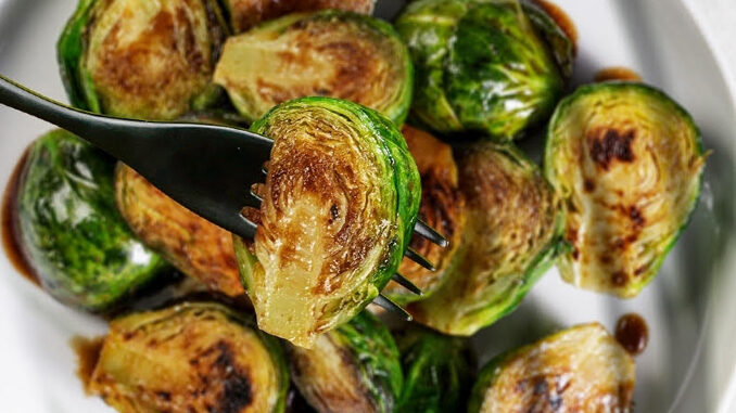The Habit Welcomes Back Garlic Roasted Brussels Sprouts