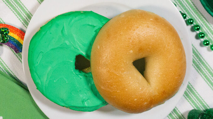Einstein Bros. Offering New Green-Colored Shamrock Shmear On March 17, 2022