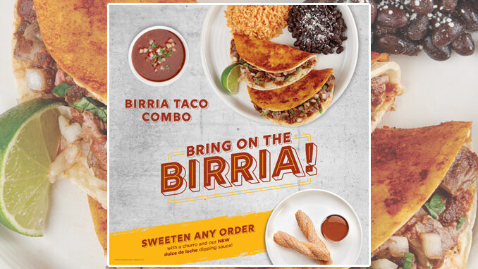 Baja Fresh Introduces New Birria Tacos And New Dulce de Leche Sauce