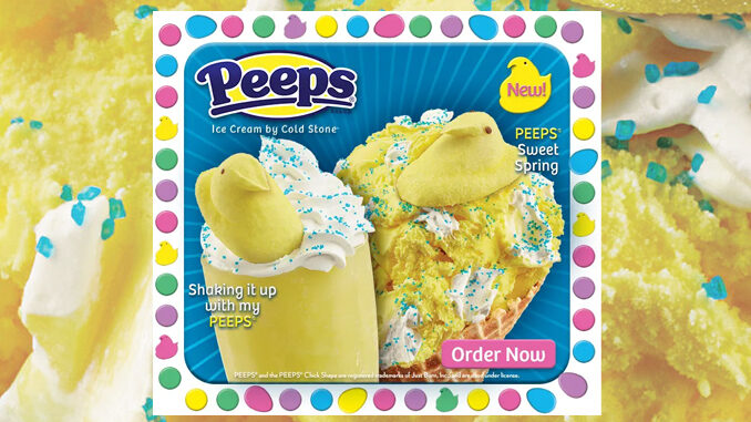 Cold Stone Creamery Debuts New Peeps Flavored Ice Cream And Peeps Shake