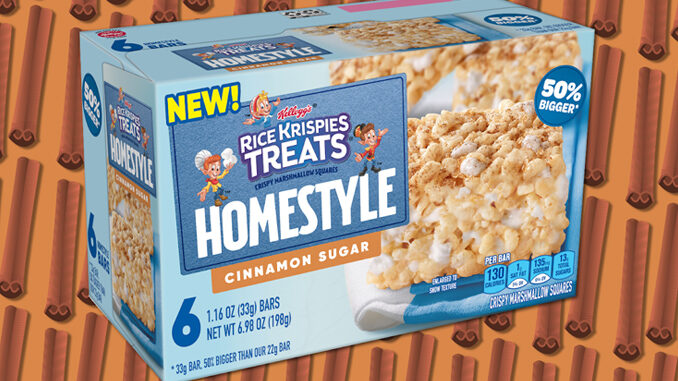 Kellogg’s Adds New Rice Krispies Treats Homestyle Cinnamon Sugar Flavor