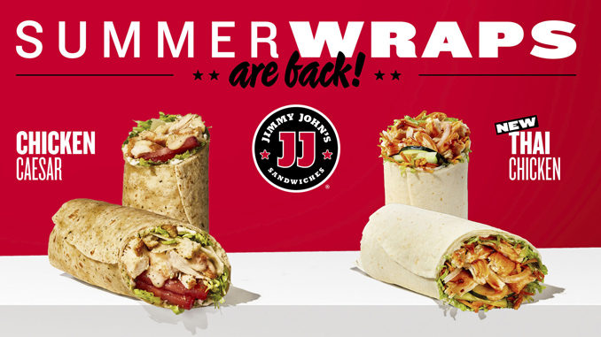 Jimmy John’s Introduces New Thai Chicken Wrap As Part Of Returning Summer Wraps Lineup