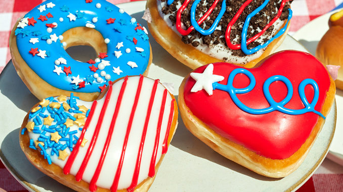 Wear Red, White And Blue At Krispy Kreme, Receive A Free Doughnut Of Choice From June 27 Through July 4, 2022