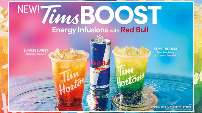 Tim Hortons Introduces New Tims Boost Energy Infusion Beverages With Red Bull