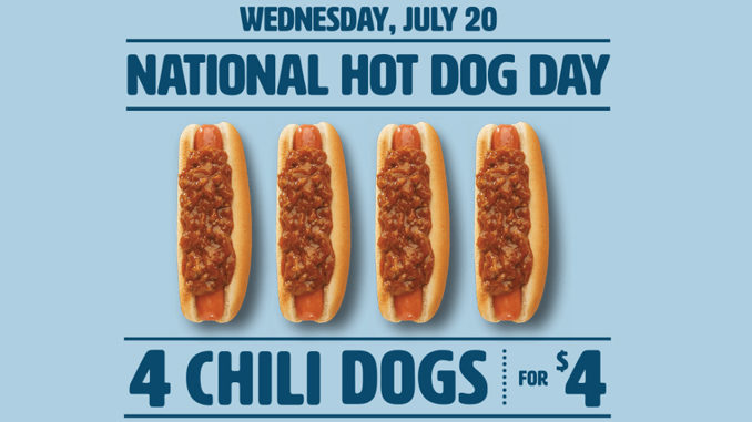 Wienerschnitzel And Hamburger Stand Offer 4 Chili Dogs For $4 On July 20, 2022