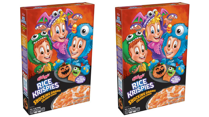 Kellogg's Launches New Rice Krispies Shocking Orange Colored Cereal For The 2022 Halloween Season