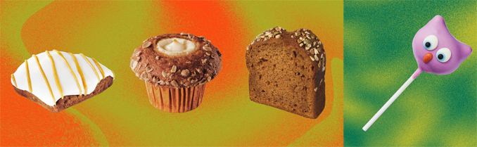 Pumpkin Scone, Pumpkin Cream Cheese Muffin, Pumpkin Loaf and new Owl Cake Pop