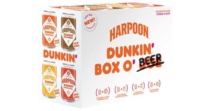 Dunkin' And Harpoon Brewery Introduce 3 New Coffee-Inspired Beers Alongside Pumpkin Spiced Latte Ale