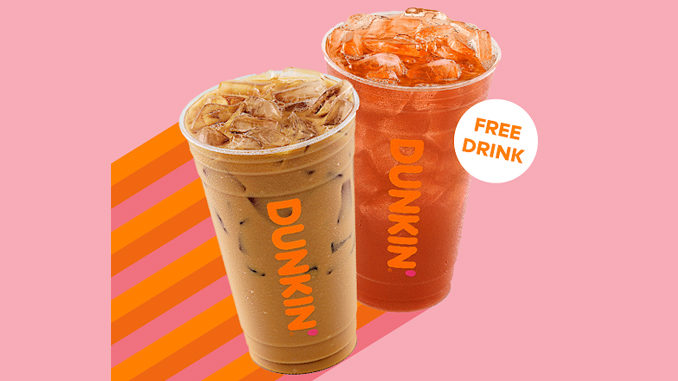 Get A Free Iced Drink From Dunkin’ With Free Delivery From Grubhub On Orders Of $15 Or More Through September 28, 2022