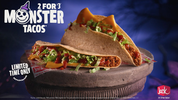 Monster Tacos Return To Jack In The Box On October 4, 2022