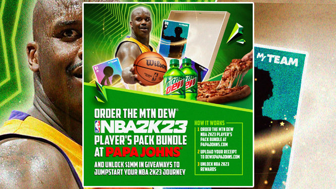 Papa Johns Launches New Pizza Bundle In Partnership With MTN DEW And NBA 2K23