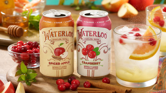 Waterloo Sparkling Water Adds New Spiced Apple Flavor Alongside Returning Cranberry Flavor For Fall 2022