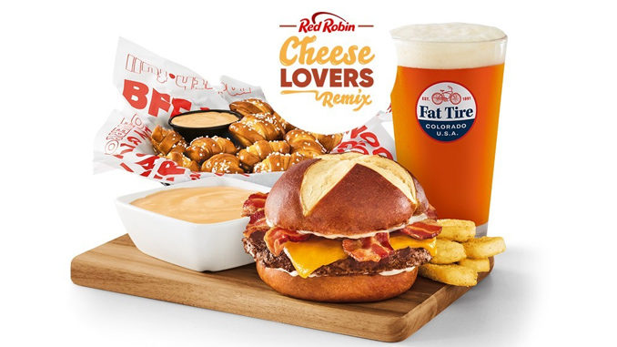 Red Robin Adds New Pretzel Bacon Beer-Cheese Burger As Part Of New Cheese Lovers Remix Menu