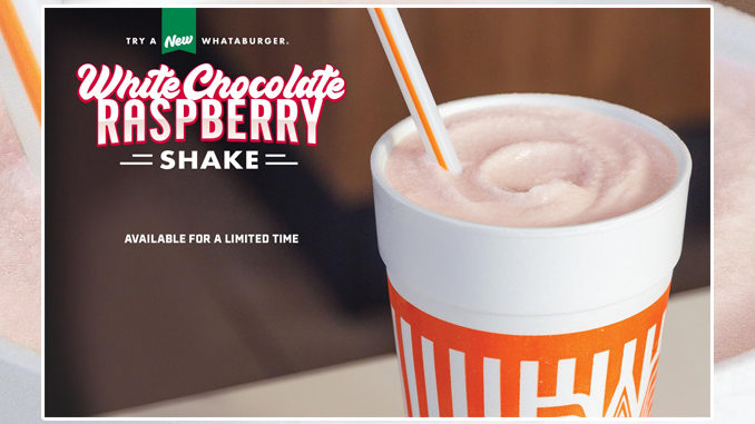 Whataburger Adds New White Chocolate Raspberry Shake