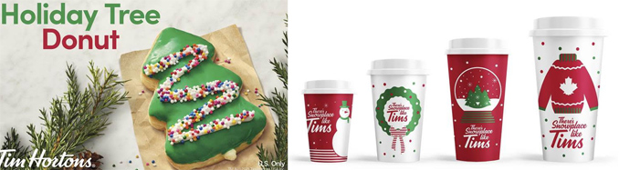 2022 Holiday Tree Donut and Holiday Cups