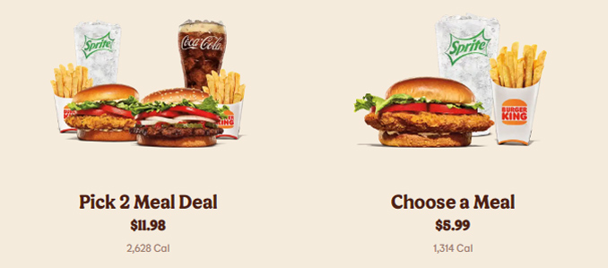 Burger King Meal Deals