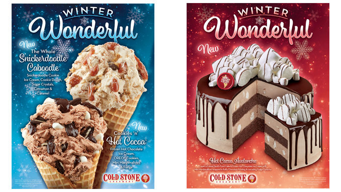 Cold Stone Creamery Adds New Snickerdoodle Cookie Ice Cream And New Frozen Hot Chocolate Ice Cream