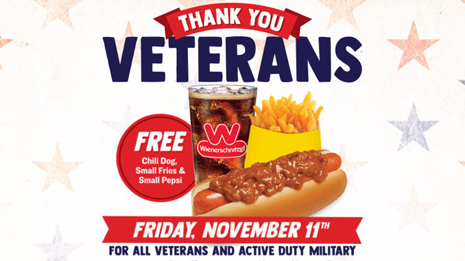 Free Meal For Veterans And Active Military At Wienerschnitzel And Hamburger Stand On November 11, 2022