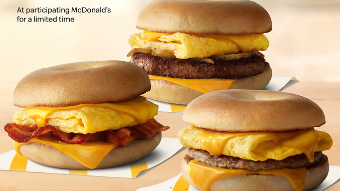 McDonald’s Brings Back Breakfast Bagels in Select Markets