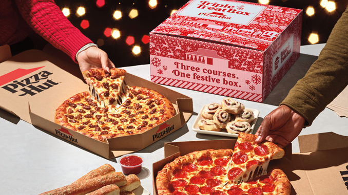 Pizza Hut Welcomes Back Triple Treat Box With A Free Giveaway Offer From December 1 Through December 24, 2022