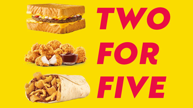 Sonic Updates 2 For $5 Menu With Grilled Cheese Burger Option
